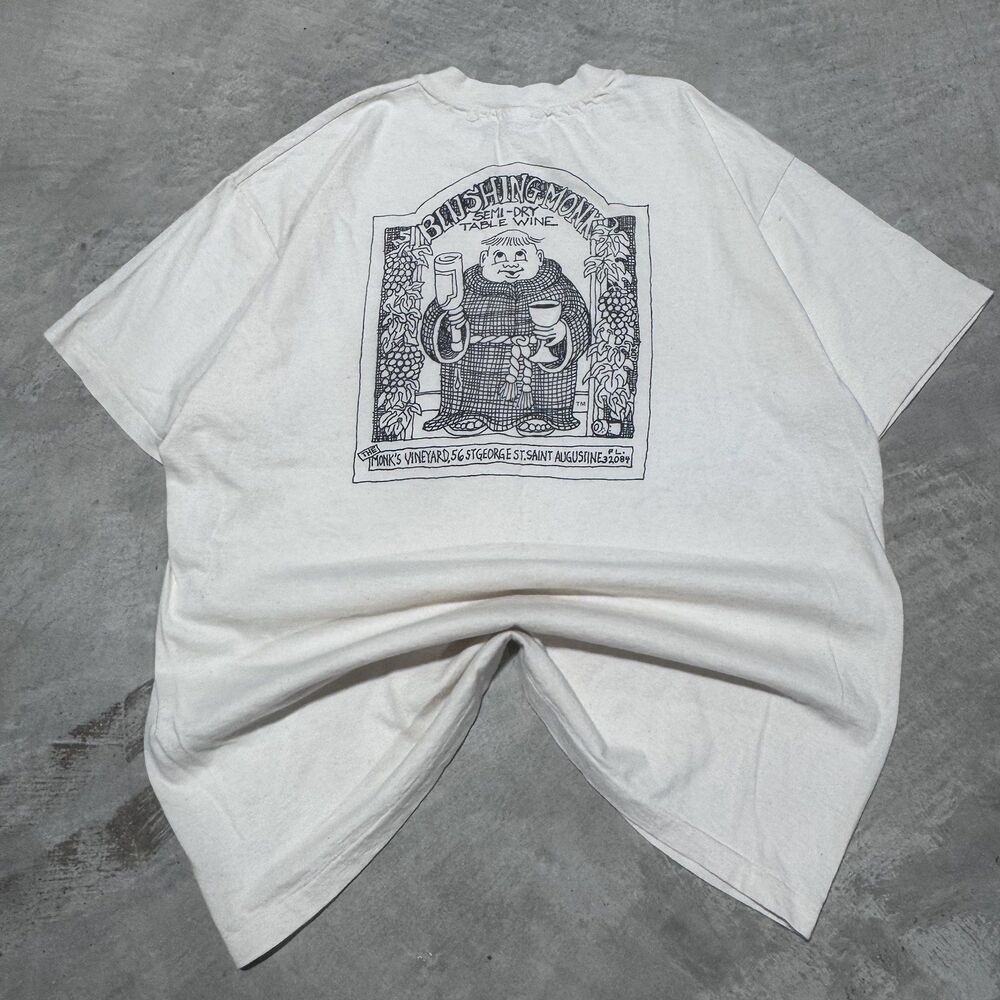 Vintage 90s Blushing Monk St Augustine Florida T Shirt XL Hanes Beefy T USA
